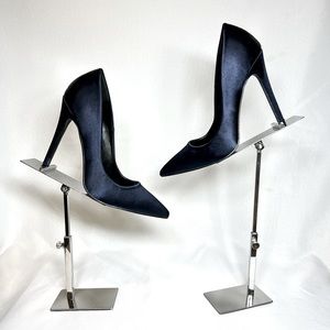 Navy blue satin heels. Size 6 women’s
